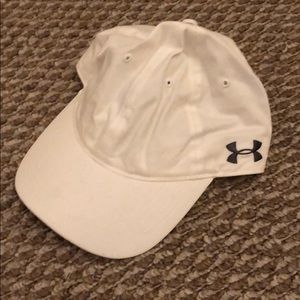 White under armour hat